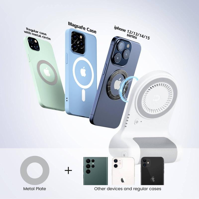 Kraftgeek Powershutter Power Bank Stand Phone Grip, Magsafe Power Bank with Bluetooth Shutter for Iphone 12-17 Series and Pixel 10 Durable Lithium Battery Usb Battery Powered