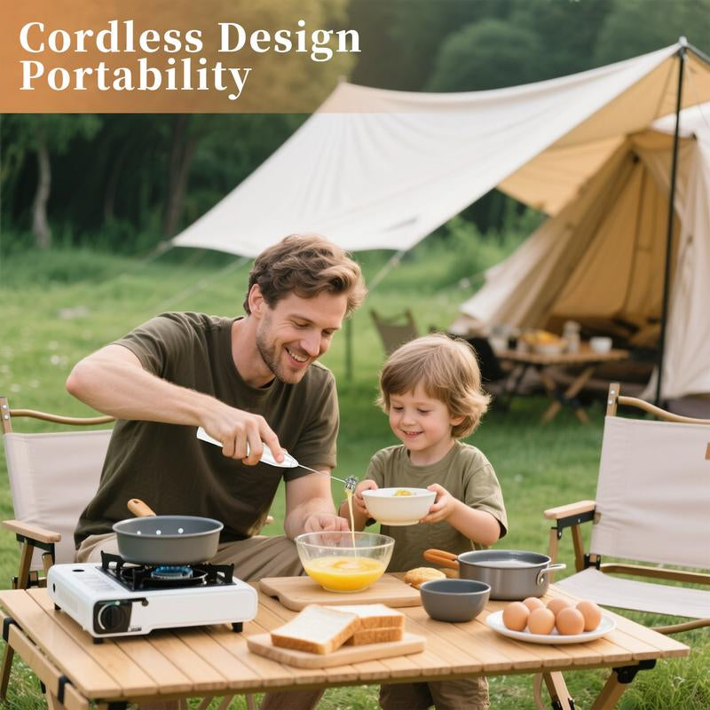 Portable Handheld Blender (White) : USB Charging Says Goodbye to the Constraints of Cables. 2 Stainless Steel Egg Whips Are Durable and Rust-Resistant. 3 Settings for Adjustment. Whether It'S Coffee Milk Foam or Egg Liquid, It Can Quickly Blend Evenly