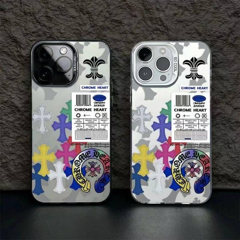 Suitable for Iphone 17 16 15 14 13 12 11 Premium Cross Shaped Phone Case, Iphone 16 15 plus Cross Shaped Shock Resistant Male and Female Phone Case