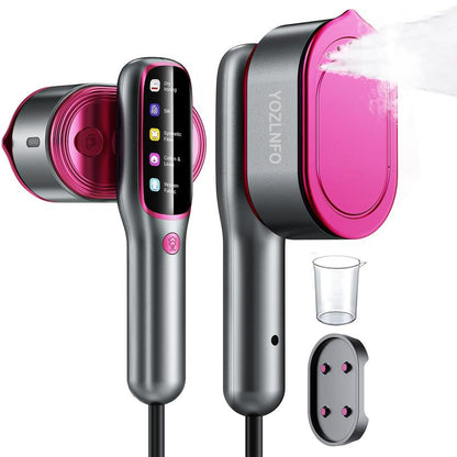 YOZLNFO Garment Steamer for Clothes, Portable Travel Clothing Steamer Iron, 5 Modes with LED Display, 15S Fast Heating, 2-In-1 Steamer & Iron, Gift for Home & Trip