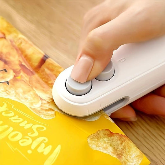 Mini Snack Bag Sealing Machine , USB Charging, Compact Plastic Resealer, Keeps Food Fresh Chip Seal Mini Snack Bag Sealer Kitchen Gadgets Convenience