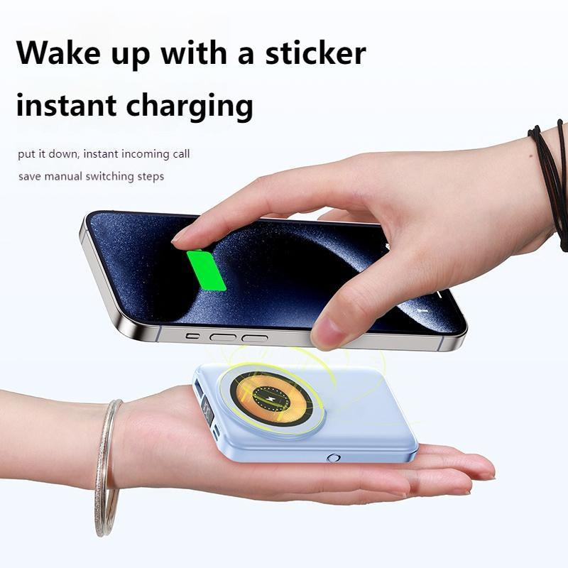 Portable Wireless Magnetic Power Bank, 1 Count 10000Mah Fast Charging Power Bank, Digital Display External Battery Accessories for Mobile Phone, Chargeable