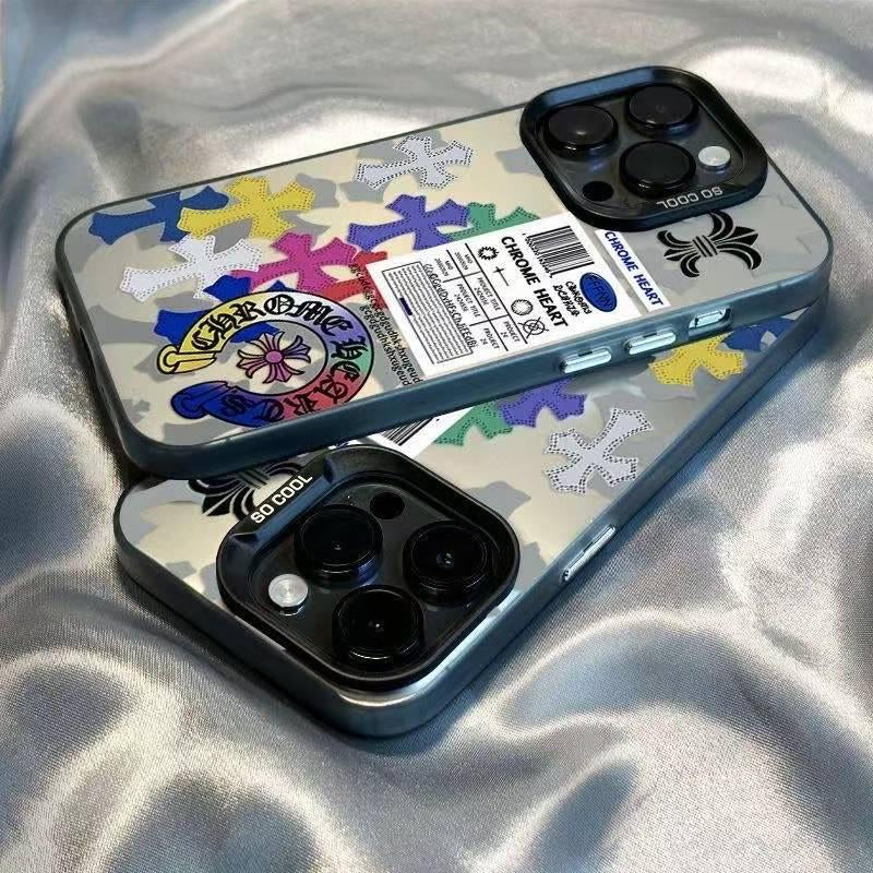 Suitable for Iphone 17 16 15 14 13 12 11 Premium Cross Shaped Phone Case, Iphone 16 15 plus Cross Shaped Shock Resistant Male and Female Phone Case