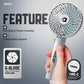 Airbro FHA-30 Handheld Portable Fan with 2600Mah Power Bank, 6-Blade Design, 3 Adjustable Speeds, and Charging Dock - Frosted White