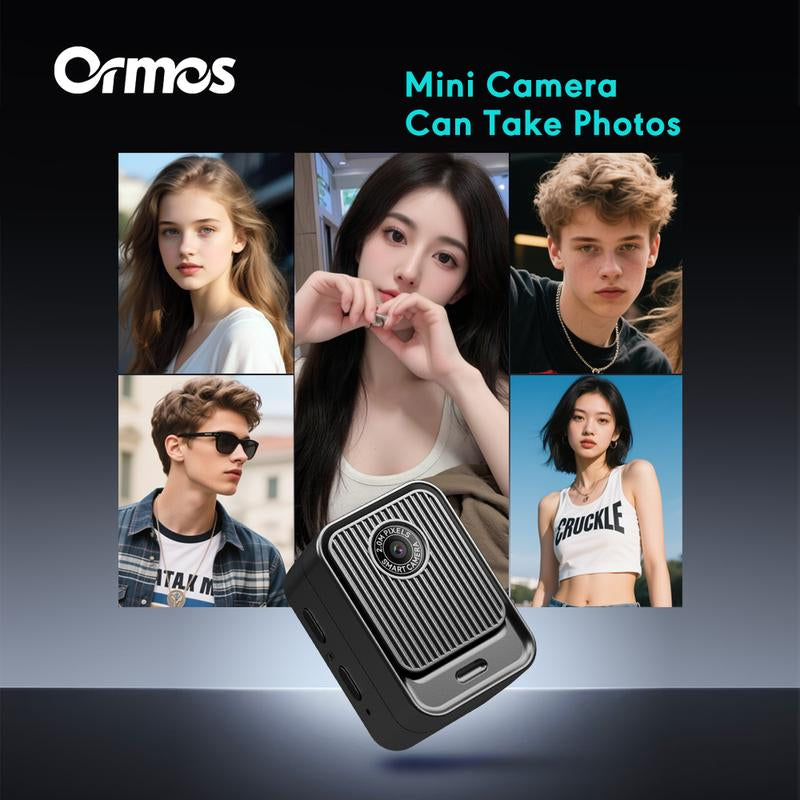 Ormos Mini Keychain Digital Camera – S131 Pocket-Size Camera Retro Vlog Camera with Necklace for Travel, Concerts, Kids & Instant Party,Gift.(No Charging Cable,No Sim Card)