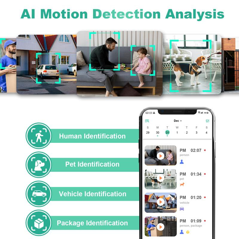 Vision Well Solar Powered Wireless Security Cameras for Home Outdoor , 1080P HD Clear Picture Wifi Security with Spotlight and Two-Way Audio，Eesy to Install