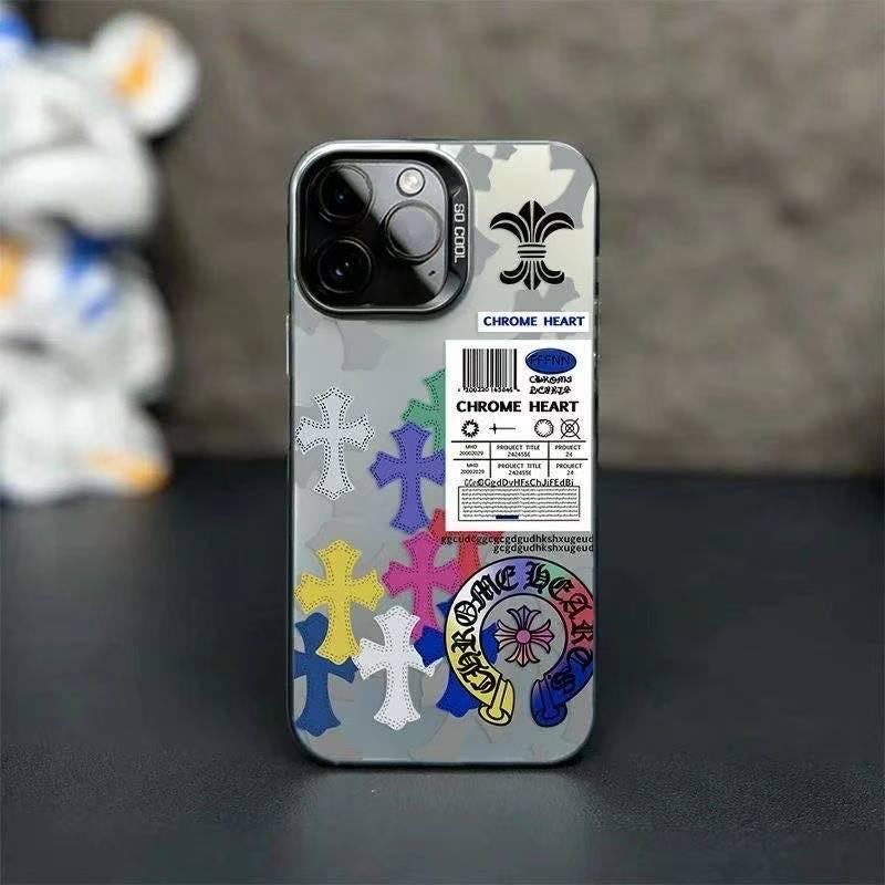 Suitable for Iphone 17 16 15 14 13 12 11 Premium Cross Shaped Phone Case, Iphone 16 15 plus Cross Shaped Shock Resistant Male and Female Phone Case