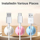 4 Counts Convenient Cable Clips, Ultra-Adhesive Compact Cable Holders for Cord Organization, Wire Holders for Organizing Power Cables, Phone Chargers, USB Cables