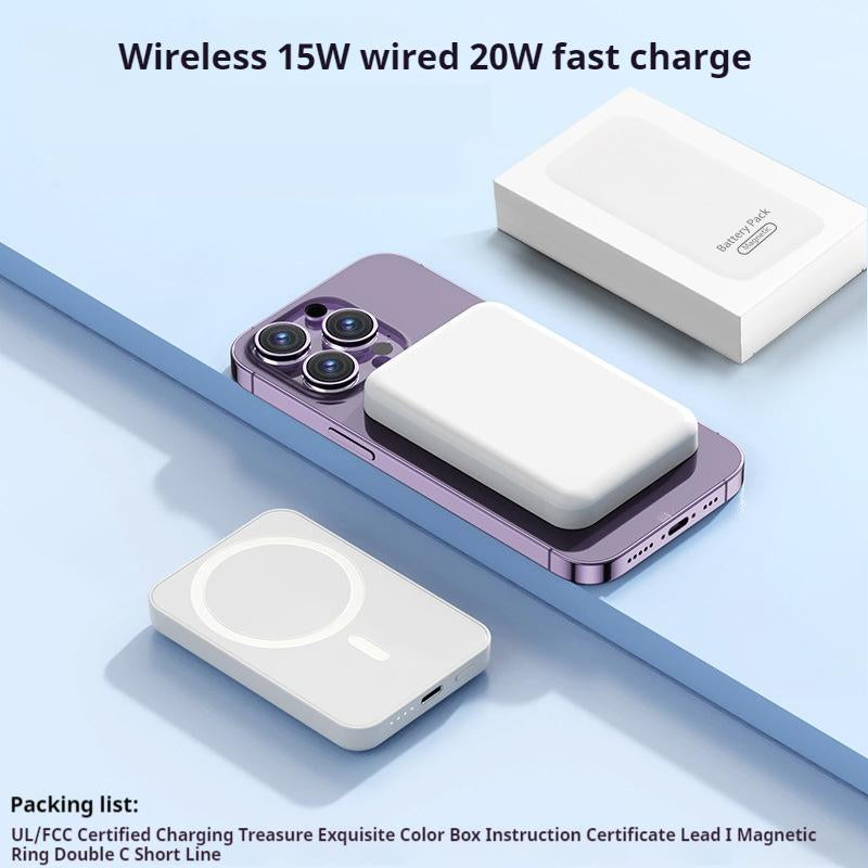 10000Mah Magnetic Power Bank Suitable for Iphone12-17Full Range Fast Charging PD20W Wireless Ultra-Thin Portablemobile Phone Power Bank