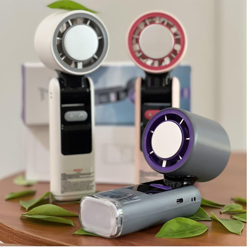 ICE-FREEZE Cooling Fan (10M/S) | 3-In-1 Foldable Neck Fan | 100-Speed。Portable Handheld Turbine Fan, Suitable for Travel,Outdoor and Home Use.