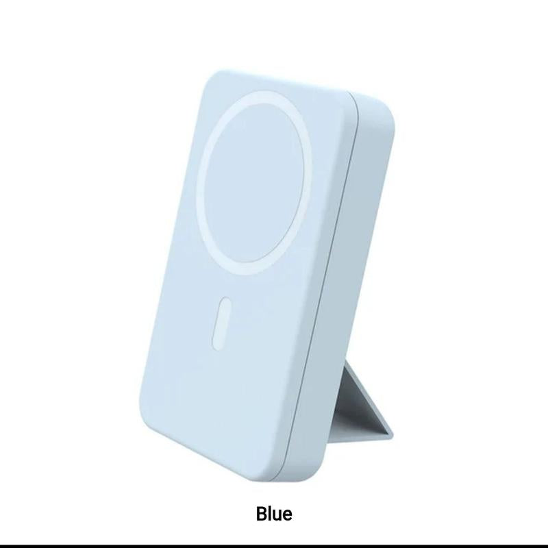 Magnetic Wireless Power Bank, 10000Mah Portable Charger with USB-C and Lightning Cables, Compatible with Iphone 16/15/14/13/12/Pro/Mini/Promax/Android, Power Bank with Phone Holder