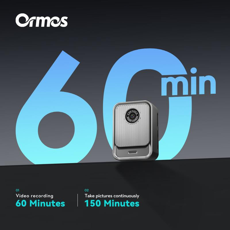 Ormos Mini Keychain Digital Camera – S131 Pocket-Size Camera Retro Vlog Camera with Necklace for Travel, Concerts, Kids & Instant Party,Gift.(No Charging Cable,No Sim Card)