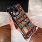 Cartoon Bookshelf Pattern TPU Phone Case for Iphone 16 15 14 Pro Max 13 12 11 plus Four-Corner Pad Anti-Drop Protective Case #YGSJDSJ3