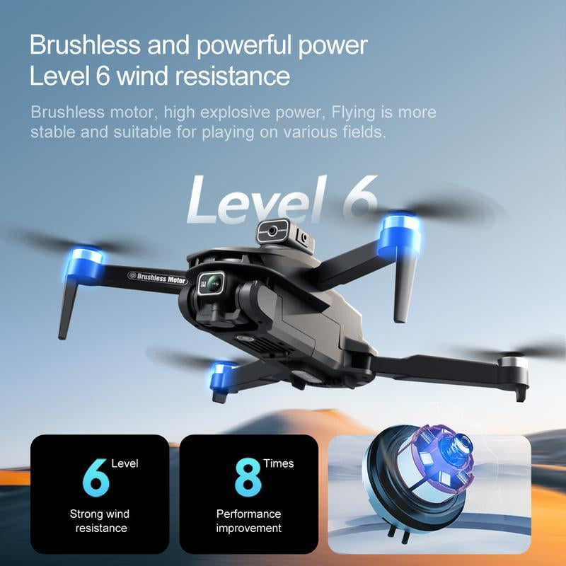 2025 NEW V168 MAX Drone with 4.5" Screen, GPS Return, Dual Cameras, Foldable Design, 2 Batteries | Modern Drone Design, Stable Flight Techno,Brushless Motor, Remote Control Toy