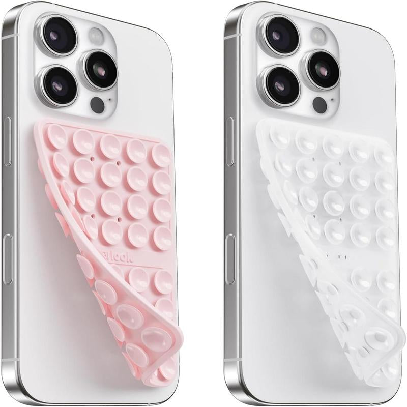 Klearlook Silicone Suction Cup Phone Case Mount Double Sided Sticky Phone Grip with Higher Suction Power for Iphone 17 Android Hands Free Phone Accessories Holder for Selfies and Videos