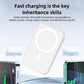 USB-C 10000Mah 20W Magnetic Mini Wireless Power Bank with Built-In Cord, Display, Wireless Charging, Compact Design, Magsafe Charger - Shell Smartphone Chargeable Magnetic Power Bank Power Bank Portable Charger Cable White