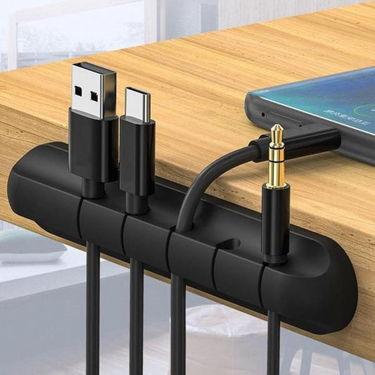 Silicone Cable Holder, 1 Count Flexible Cable Management Clips, Household Items Cable Organizer, Table Organizer for Home Office, Desk Accessory, Office Accessories, Desk Converter, Desk Gadgets, Extension Cable Organizer
