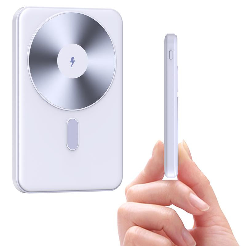 Magnetic Wireless Charging Power Bank,For Magsafe Portable Charger, 5000Mah Magnetic Power Bank, Ultra-Thin Portable,Magnetic Power Bank for Iphone 16/16 Pro/16 Pro Max, Iphone 15/14/13/12 Series