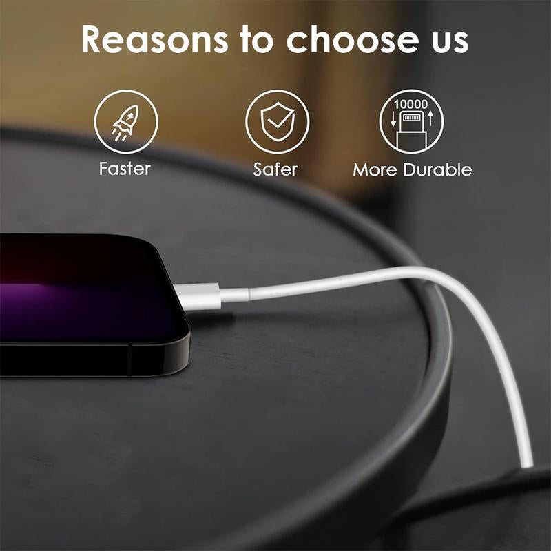 Buy 1 Get 1 Free: 4-Pcs 20W PD Fast Charger Block & 5Ft Type-C to Light Ning Cable for I Phone 14/13/12/11, I Pad - Travel Ready，Smartphones with Other CC Interfaces