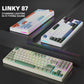 ELECFOX LINKY 87 PRO TKL Customized Mechanical Keyboard 87 Keys Wired & Wireless Bluetooth LED Gaming Keyboard