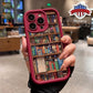 Cartoon Bookshelf Pattern TPU Phone Case for Iphone 17 Pro Max 16 15 14 plus 13 12 11 Air XR X XS plus Shockproof Non Slip Military-Grade Protective Silicone Cover