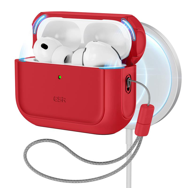 ESR for 2025 Airpods Pro 3 Case, Full Drop Protection Cover with Lanyard,Compatible with Magsafe,Stylish & Lightweight Airpods Accessories,Magsafe Charging, Protective Cover with Strong Magnet