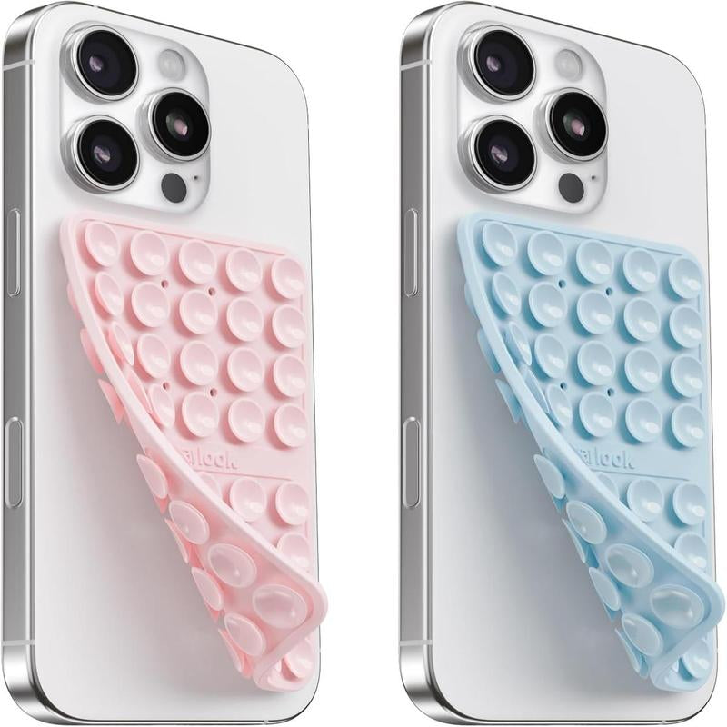 Klearlook Silicone Suction Cup Phone Case Mount Double Sided Sticky Phone Grip with Higher Suction Power for Iphone 17 Android Hands Free Phone Accessories Holder for Selfies and Videos
