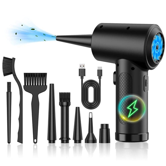 Compressed Air Duster, 1 Set 3-Gear 51000Rpm Electric Air Duster, Portable 4000Mah Rechargeable Cordless Air Blower with Led Light, Electronic Gadgets Home Cleaning Tool, Camera Cleaner