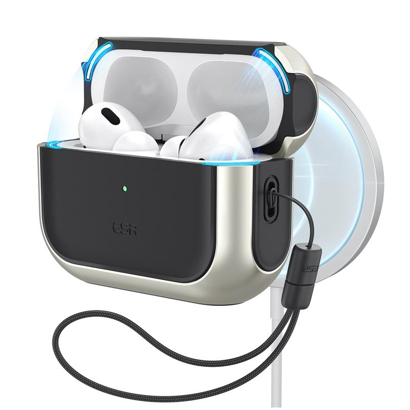 ESR for 2025 Airpods Pro 3 Case, Full Drop Protection Cover with Lanyard,Compatible with Magsafe,Stylish & Lightweight Airpods Accessories,Magsafe Charging, Protective Cover with Strong Magnet