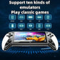X9 Handheld Game Console, Rechargeable Portable Game Console with Built-In 10 Emulator Games, Handheld Wireless Gaming Console for Home & Travel, Protective