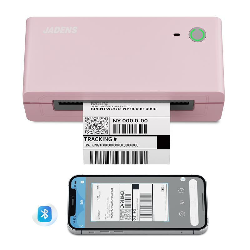 JADENS Shipping Label Printer 668BT, Bluetooth Wireless Thermal Label Printer, Compatible with Ios, Android, Windows, Mac, Chromebook, Widely Used for Etsy, Ebay, Shopify, USPS