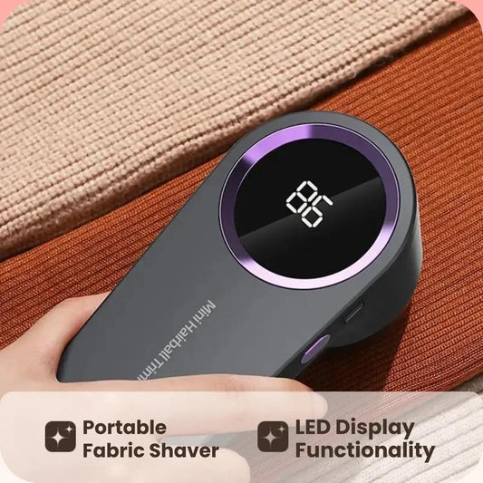 Electric Lint Remover, Portable USB Rechargeable Sweater Shaver, LED Display Hairball Trimmer, Durable Lint Remover Shaver for Socks/Sweaters/Coats