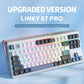 ELECFOX LINKY 87 PRO TKL Customized Mechanical Keyboard 87 Keys Wired & Wireless Bluetooth LED Gaming Keyboard