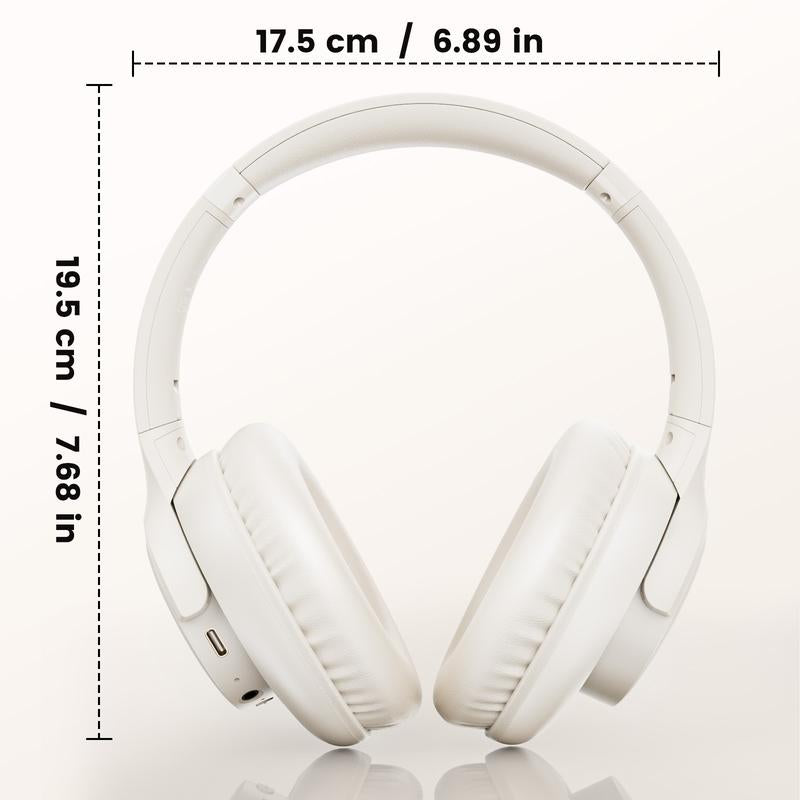 Electronic Wireless Bluetooth Headphones Over-Ear, Deep Bass Hi-Fi Stereo, 65H Playtime, Foldable Lightweight Headset with Mic for Ios/Android/Pc Headset Earbud Headphonesbluetooth Black