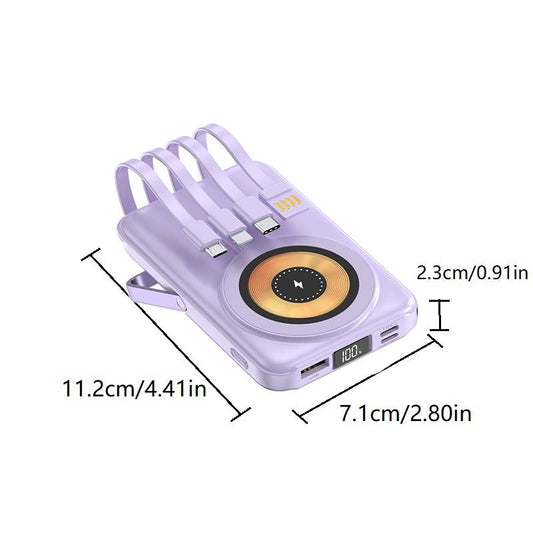 Portable Wireless Magnetic Power Bank, 1 Count 10000Mah Fast Charging Power Bank, Digital Display External Battery Accessories for Mobile Phone, Chargeable