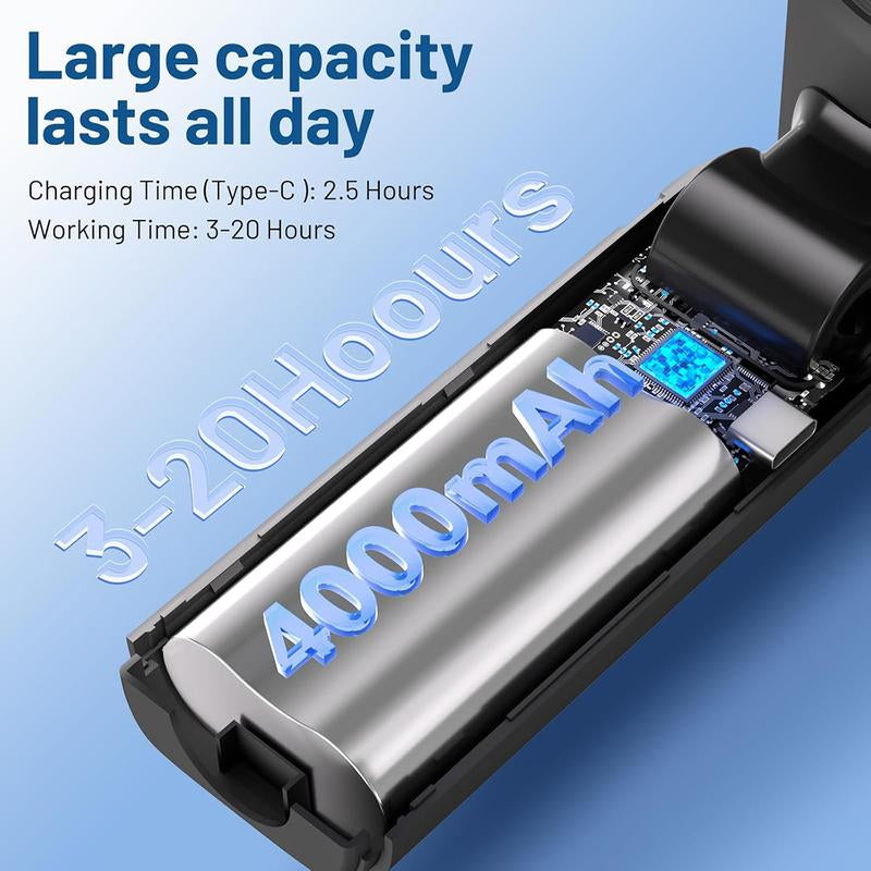 ICE-FREEZE Cooling Fan (10M/S) | 3-In-1 Foldable Neck Fan | 100-Speed。Portable Handheld Turbine Fan, Suitable for Travel,Outdoor and Home Use.