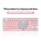 Mechanical Pink PBT Keycaps: 108-Key Pudding - Transparent Heart Shine-Through for 60% Layout